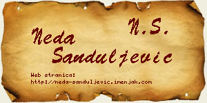 Neda Sanduljević vizit kartica
